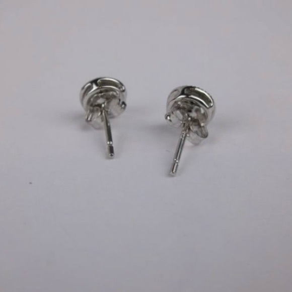 New Sterling Silver Designer Yellow Sapphire Stud Earrings - Picture 2 of 2